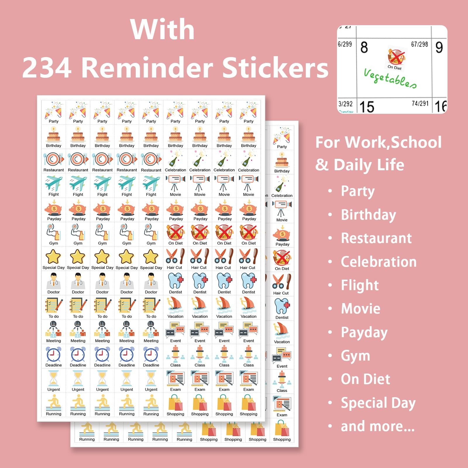 Small Desk Calendar 2026-2027, Koncci Standing Flip 8.5 X 7 Inches, Colorful