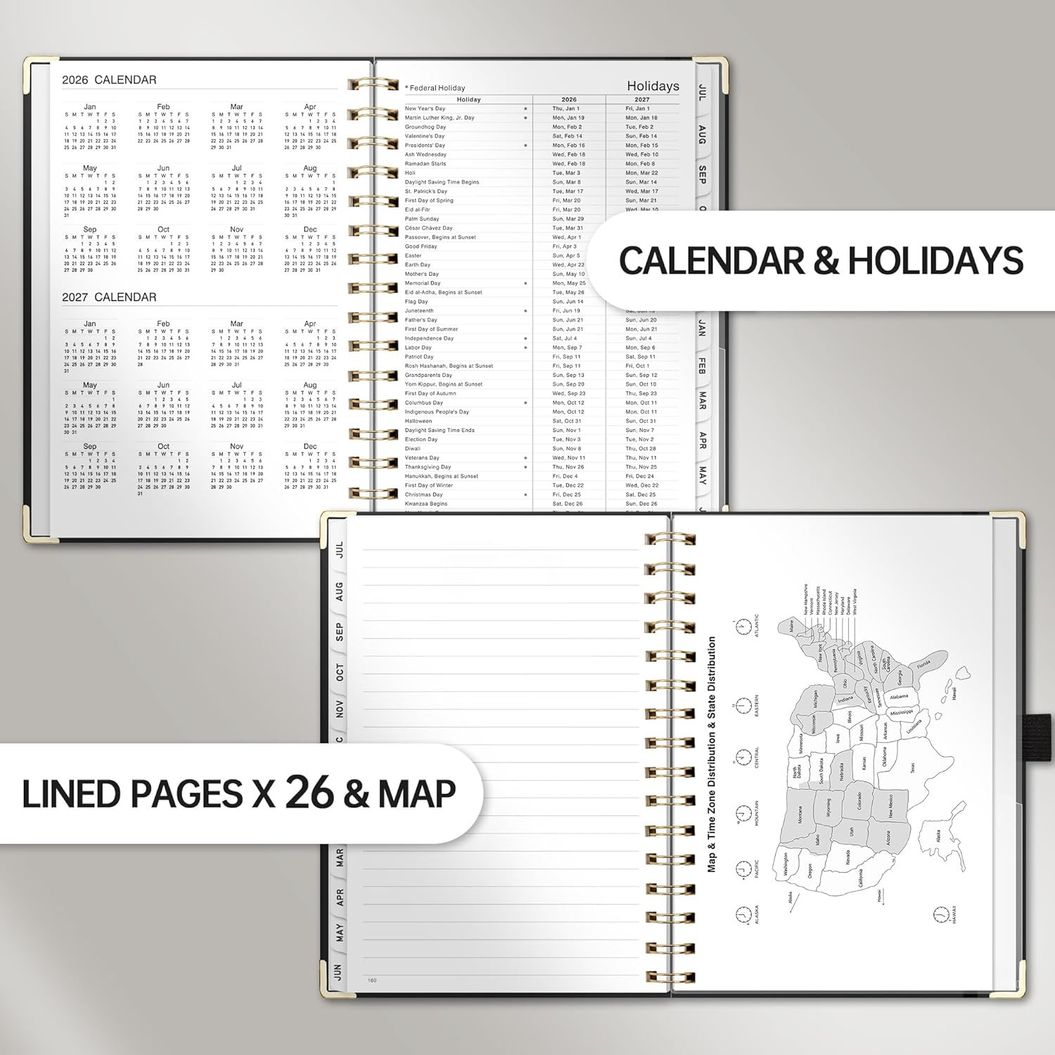 Academic Planner 2026-2027, Weekly and Monthly, A5 Size (5.7″ X 8.3″), July 2026