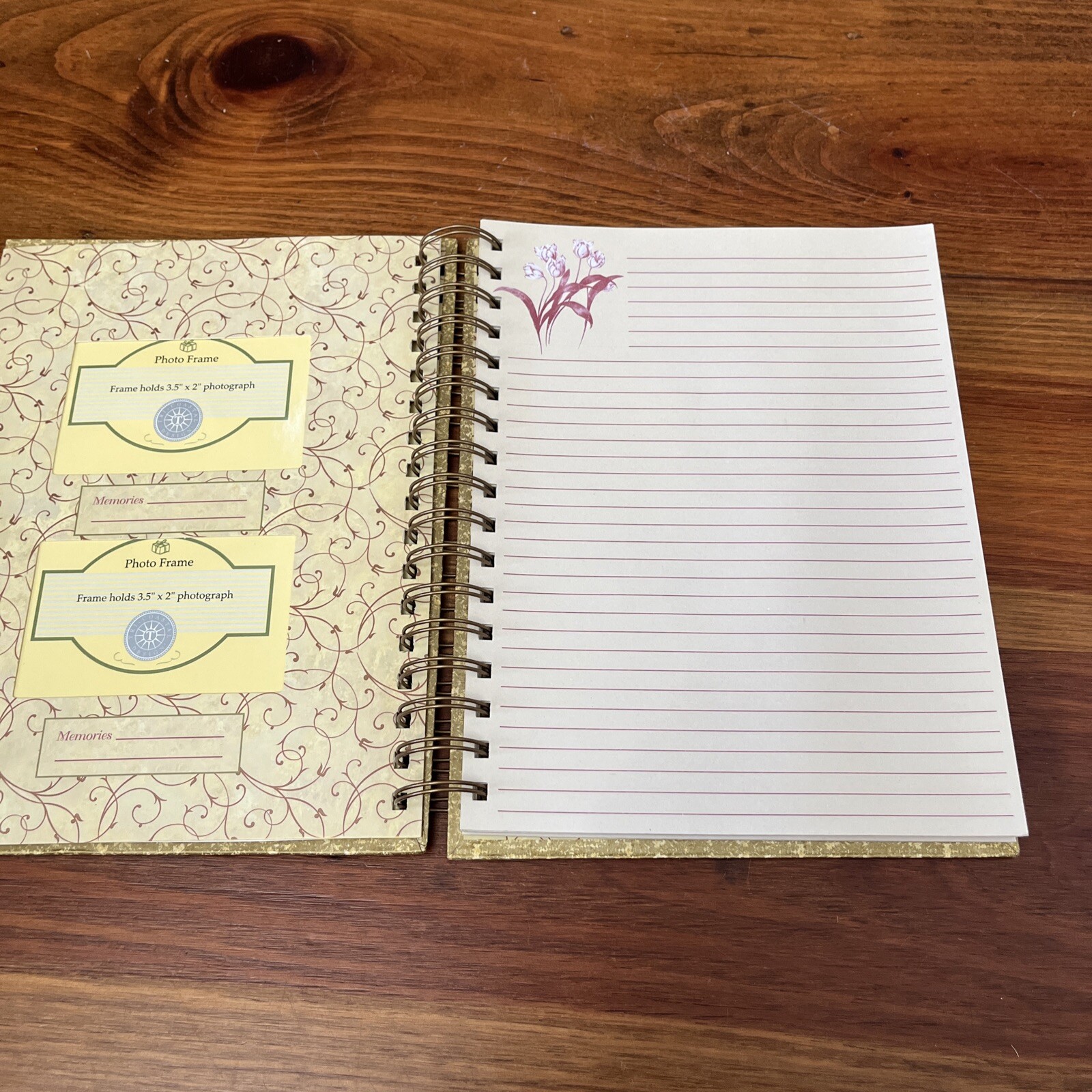 Spiral Journal/Notebook Lined Journal with Back Pocket and Hardcover 8.5″ X 6.4