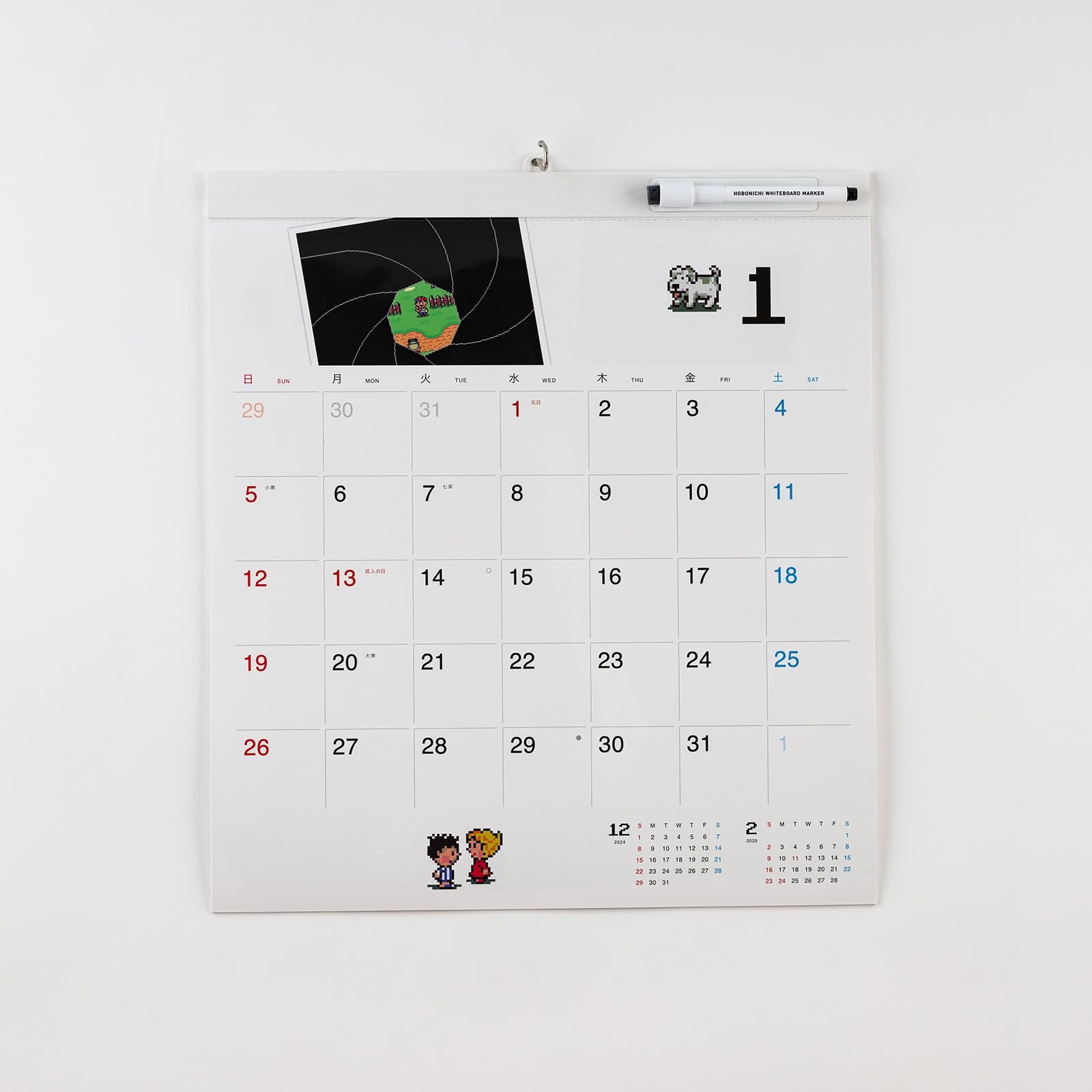 Hobonichi Whiteboard Calendar 2025 (MOTHER) Full Size Wall Calendar
