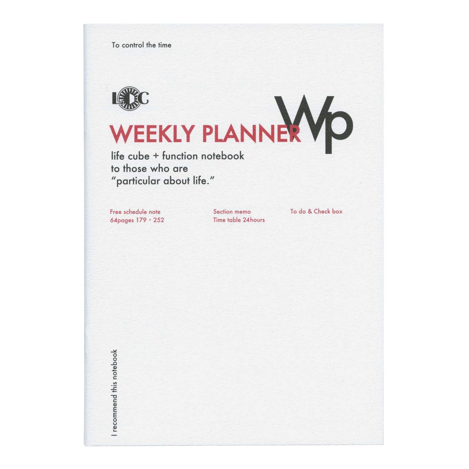 B5 Function Notebook Weekly Planner Vertical Type LDNT