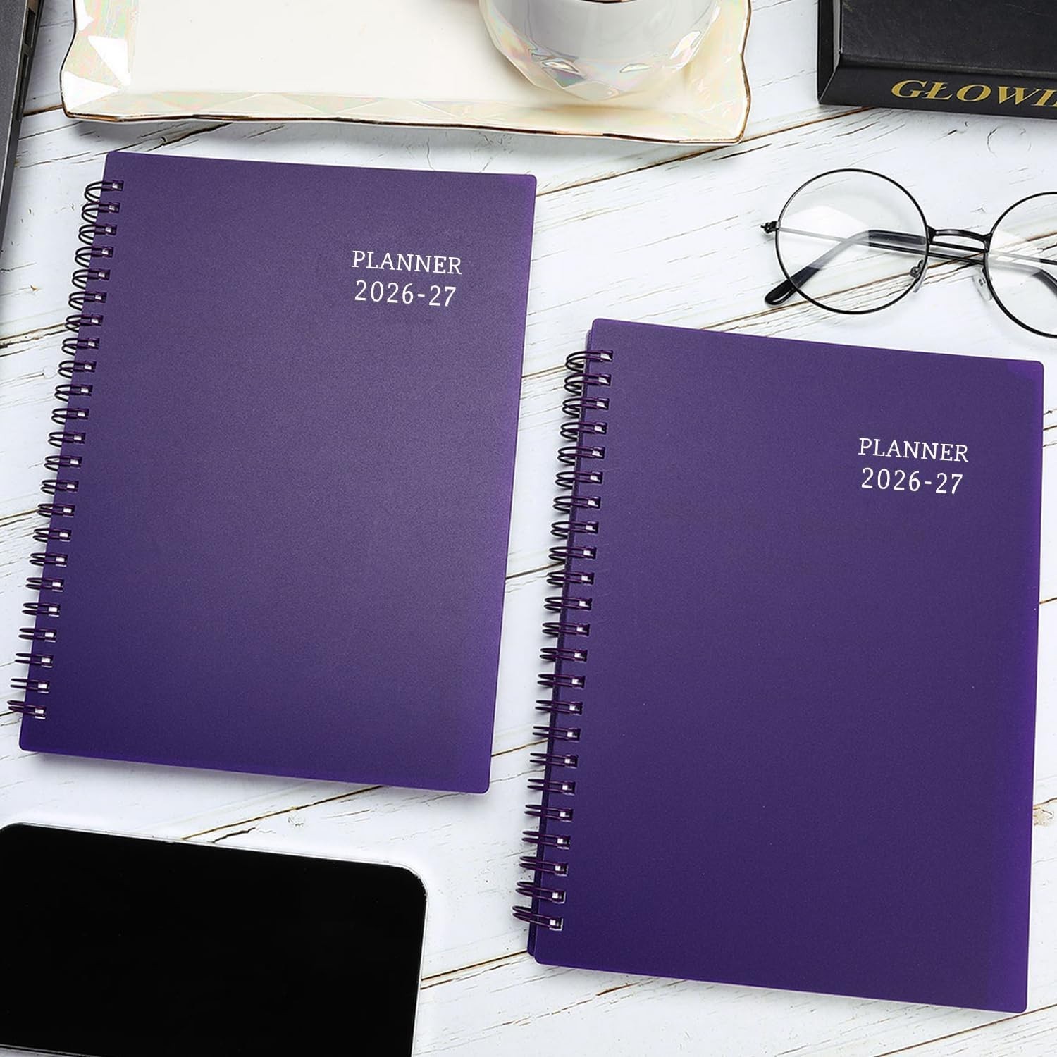 Stylish 2026-2027 Academic Planner – Twin-Wire Binding, Weekly & Monthly Pages
