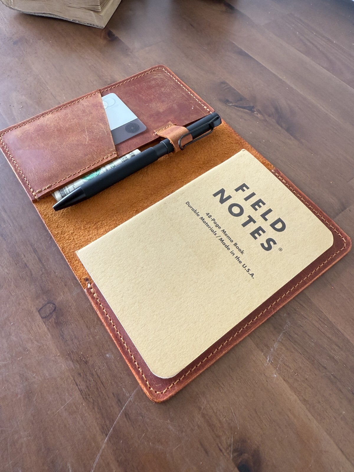Handmade Refillable Notebook Case – Personalized Field Notes Leather Cover
