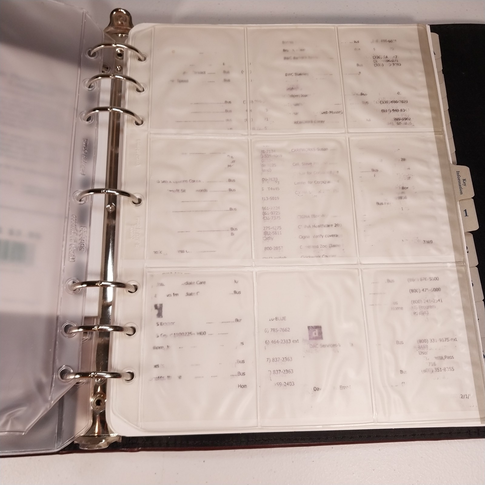 Franklin Covey Classic 7-Ring Binder Burgundy Faux Leather Planner Tabs Inserts
