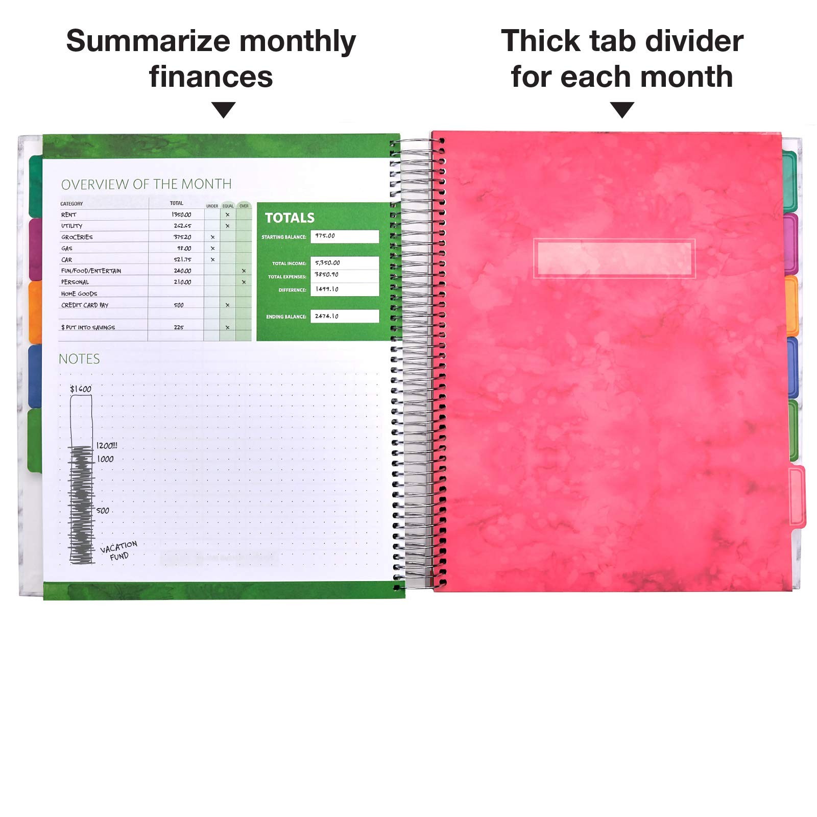 Global Printed Products Budget Bill Organizer 12 Envelopes And Pockets. Expense