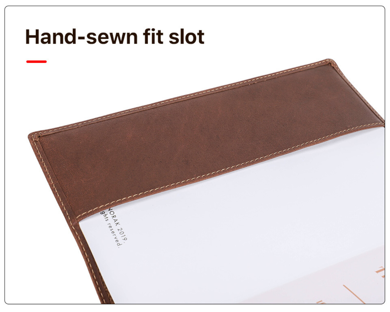 Crazy Horse Leather A5 Notebook Cover with Pen Holder Durable Journal Case