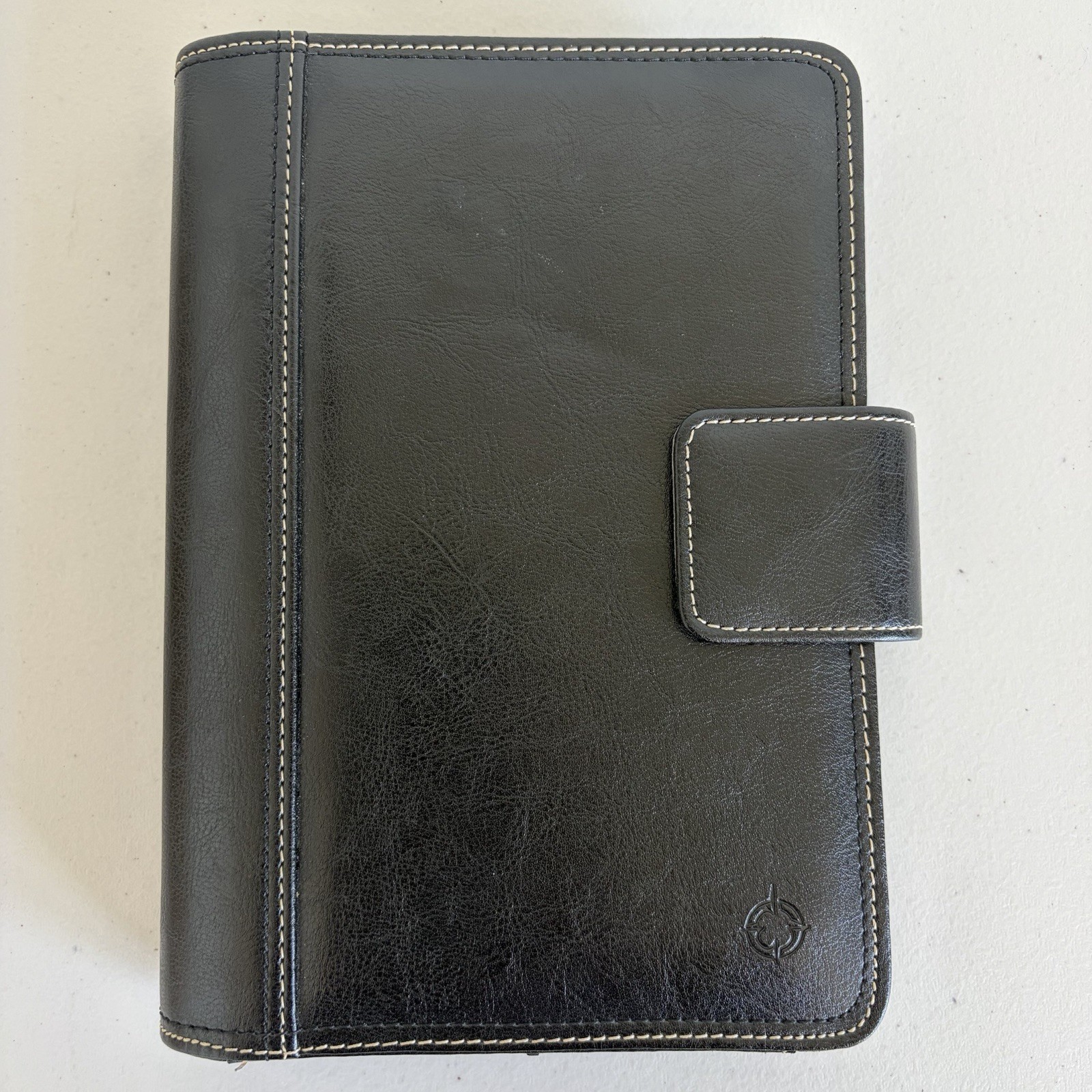 Franklin Covey Leather 7-Ring Notebook Planner Organizer Needs Fillers Black