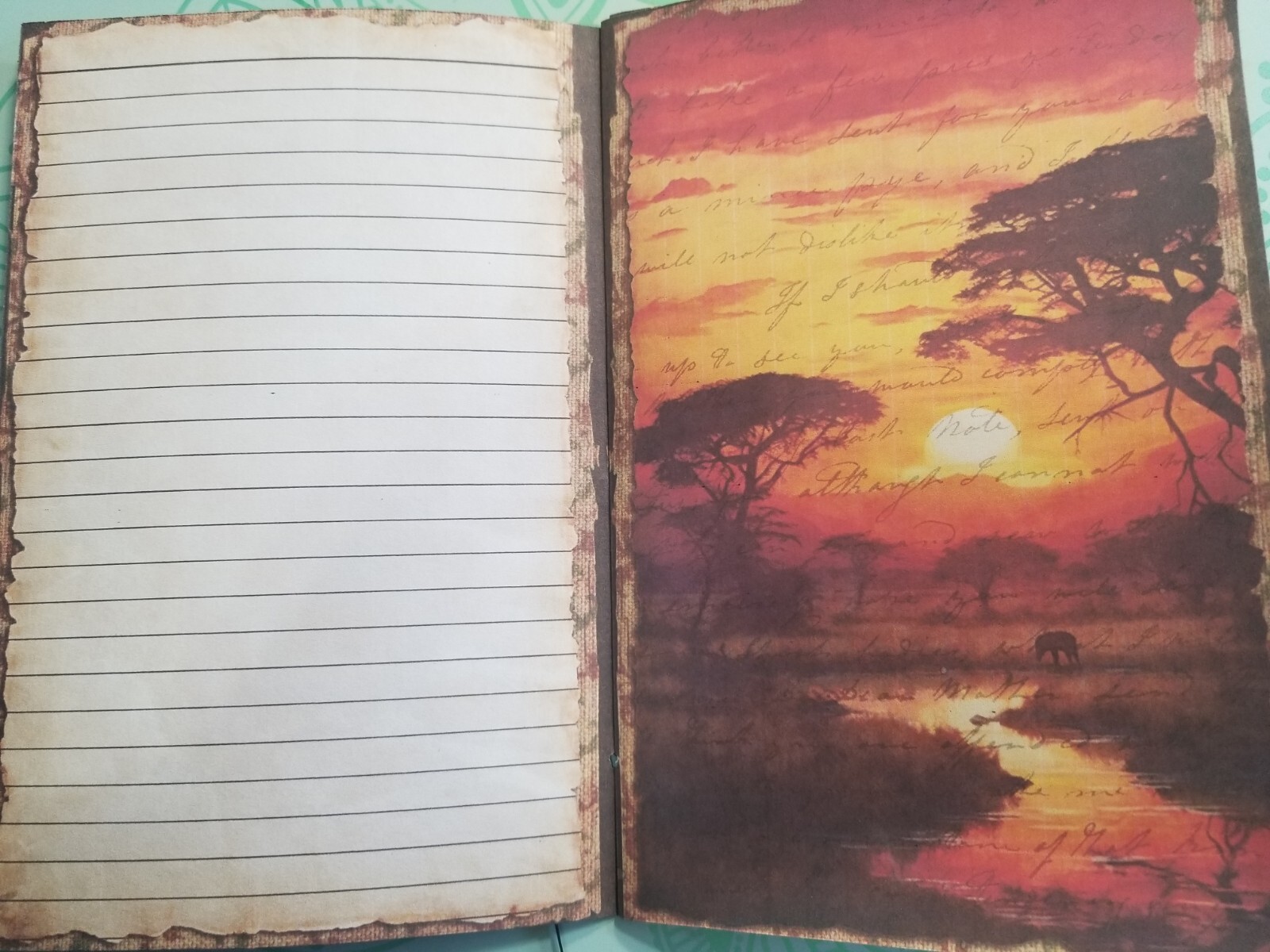 Junk Journal Blank Booklet “WILD KINGDOM” Nature HANDMADE LG 8.5″x5.5″ 40pg
