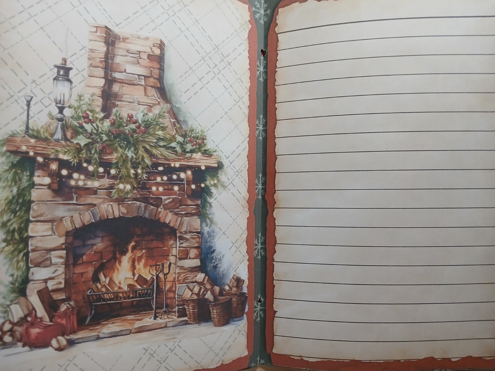 Junk Journal Booklet “RUSTIC CHRISTMAS 2″ Lg 6″x9” 40pg Holiday Cozy Ephemera +