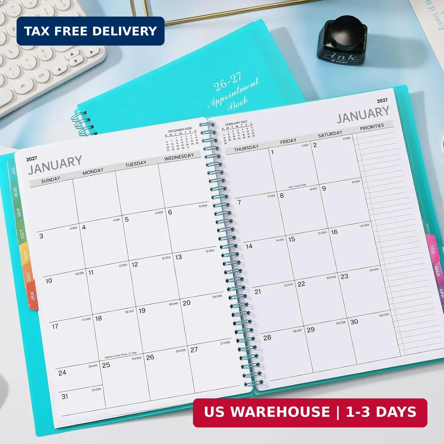 2026-2027 Weekly Appointment Book & Planner – Daily Hourly Planner 2026-2027, 9″