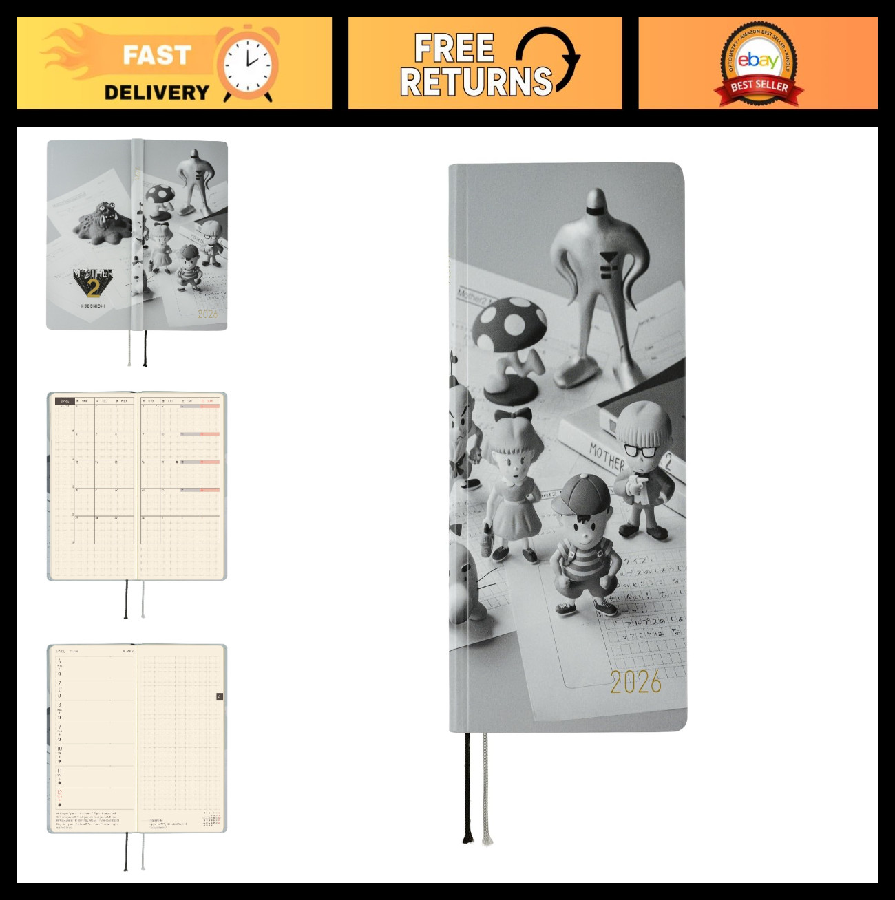 2026 Weeks Planner – MOTHER: The Secret of MOTHER 2, English, Slim Design, Janua