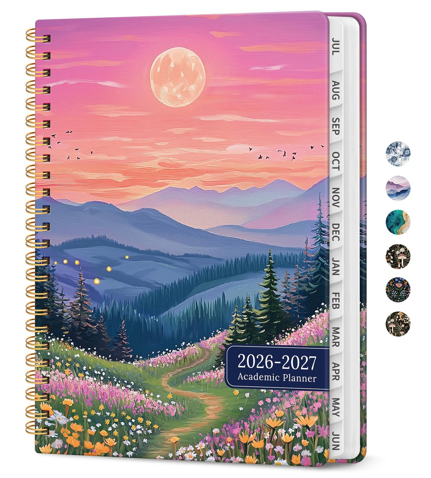 Planner 2026-2027, Academic Monthly and (6.3″x8.5″)a5, M-Dreamscape Hills