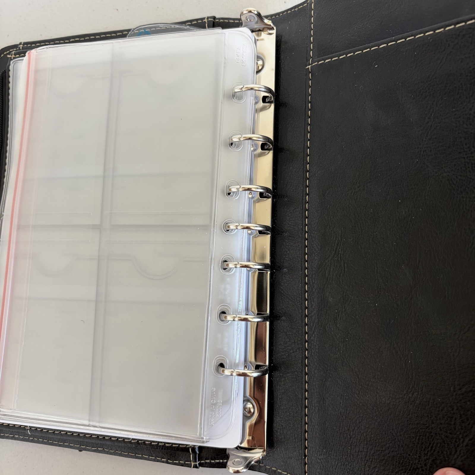 Franklin Covey Leather 7-Ring Notebook Planner Organizer Needs Fillers Black