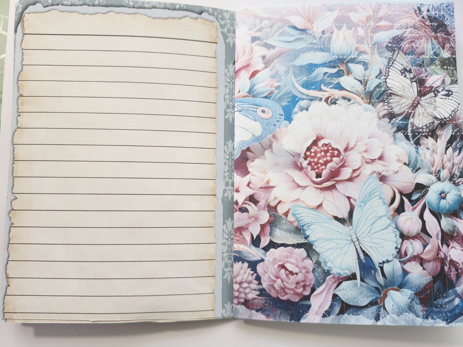 Junk Journal Booklet “BEAUTIFUL BUTTERFLIES” HANDMADE Cards, Pockets, Ephemera