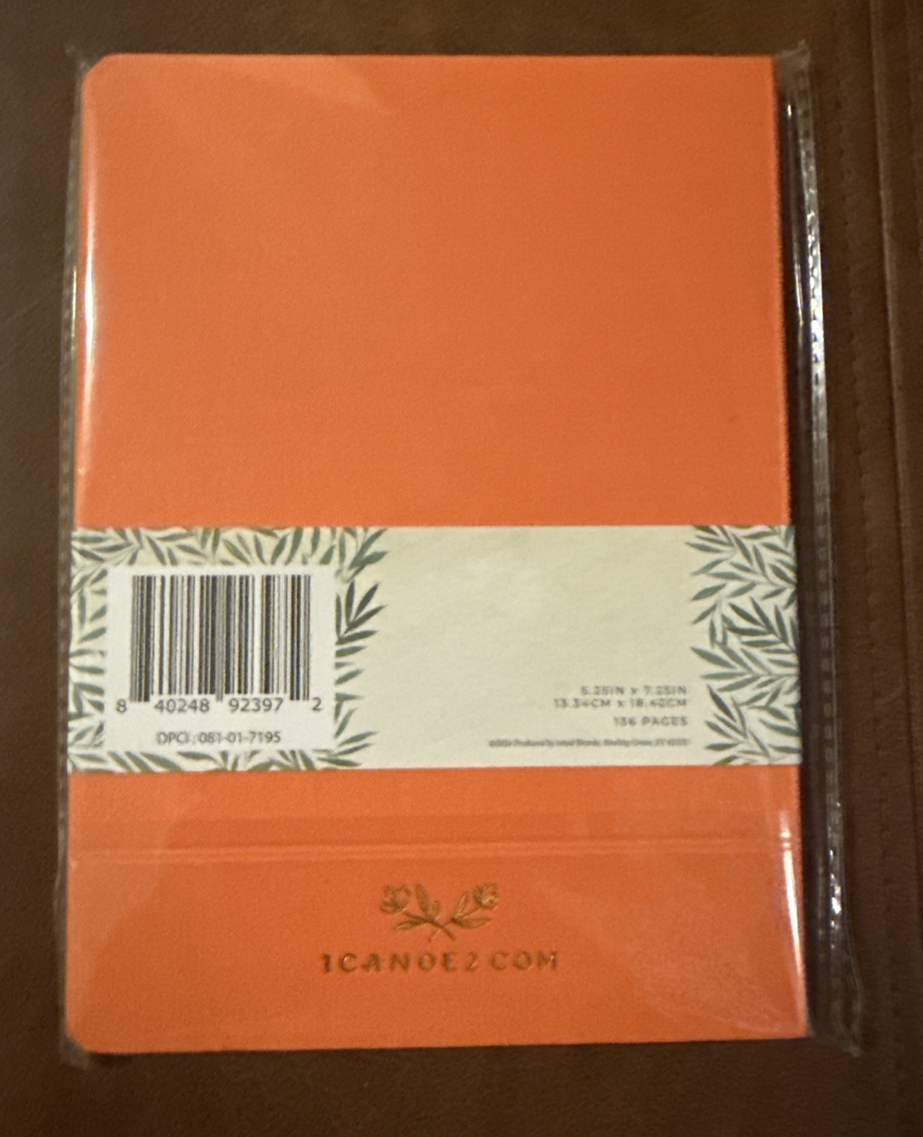 1Canoe2 Daily Log Guided Journal Orange New Sealed
