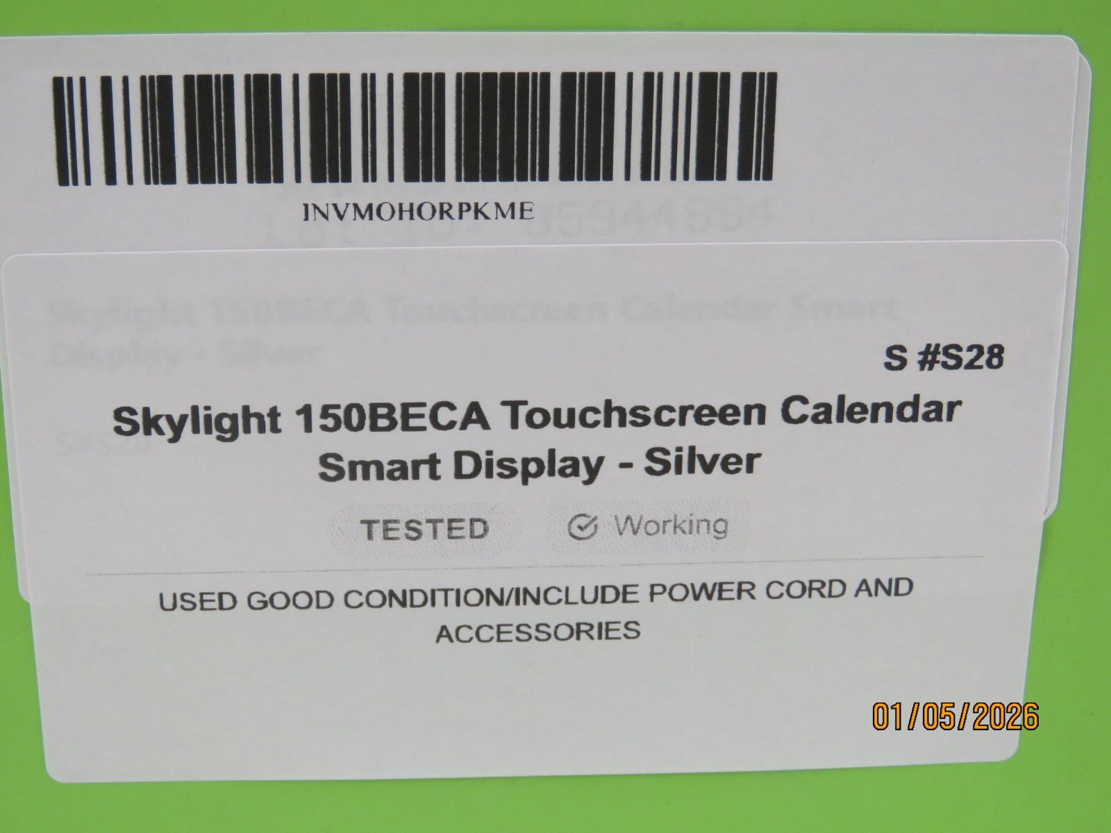 Skylight 150BECA Touchscreen Calendar Smart Display – Silver [S28]