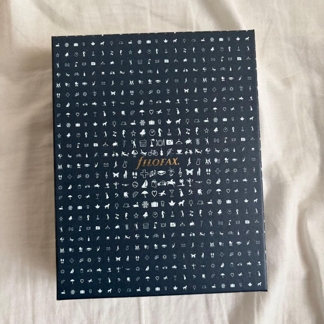 Filofax Malden Navy Blue Personal Size System Organizer Planner Used