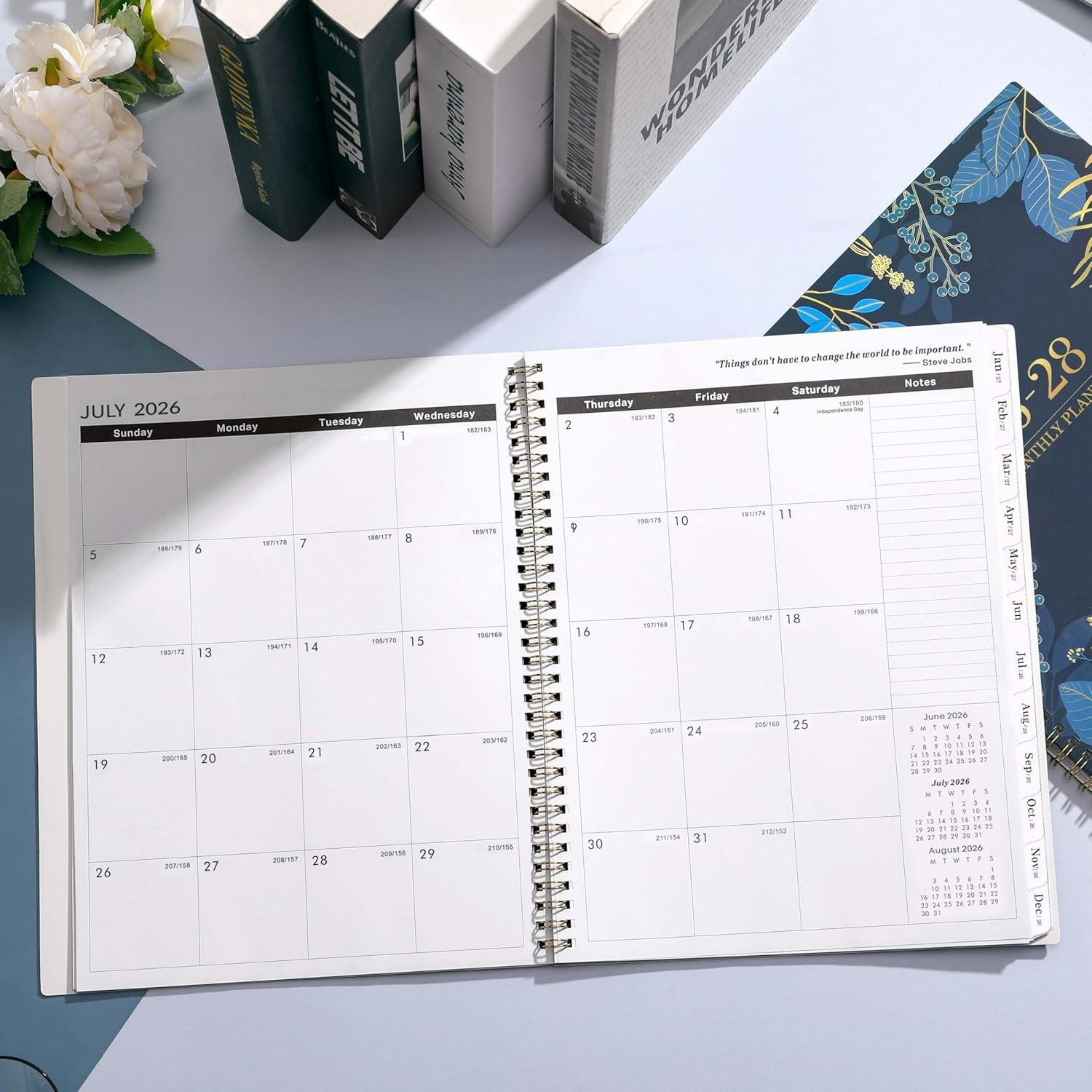 Thicker 2026-2028 Monthly Planner – Twin-Wire Binding & Back Pocket, 11″x9″