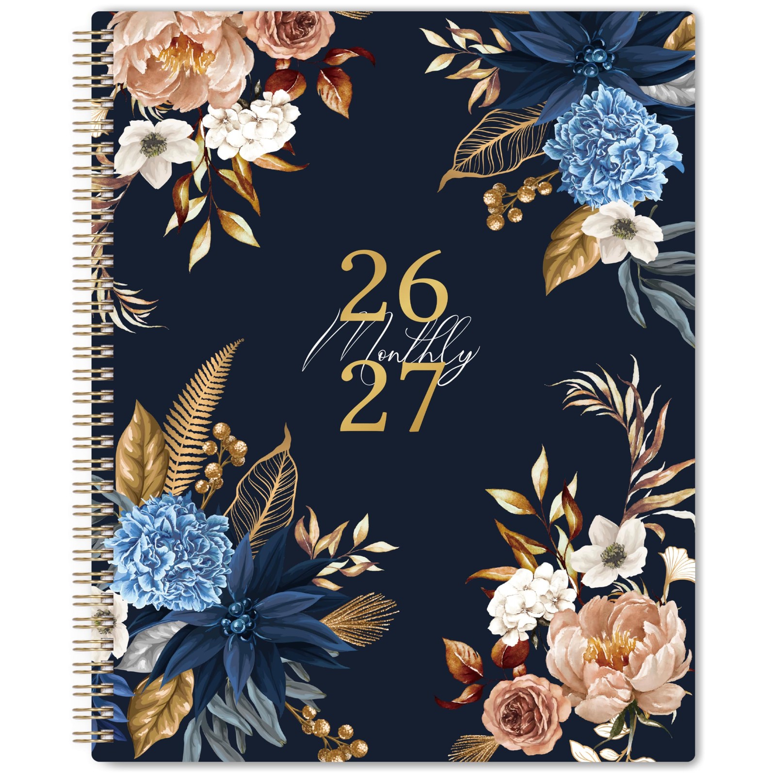 2026-2027 Monthly Planner 18 Month Calendar 9×11 Twin Wire Binding Notes Pages