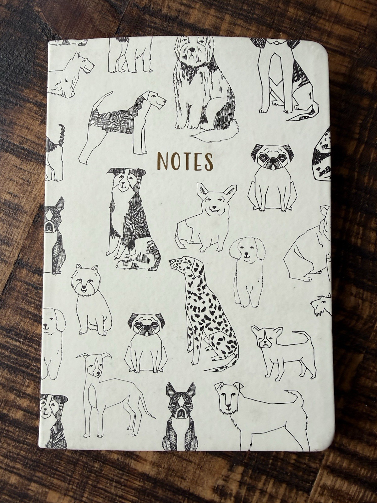 Denik Soft Cover Lined Notebook Dog Pattern White And Black BRAND NEW