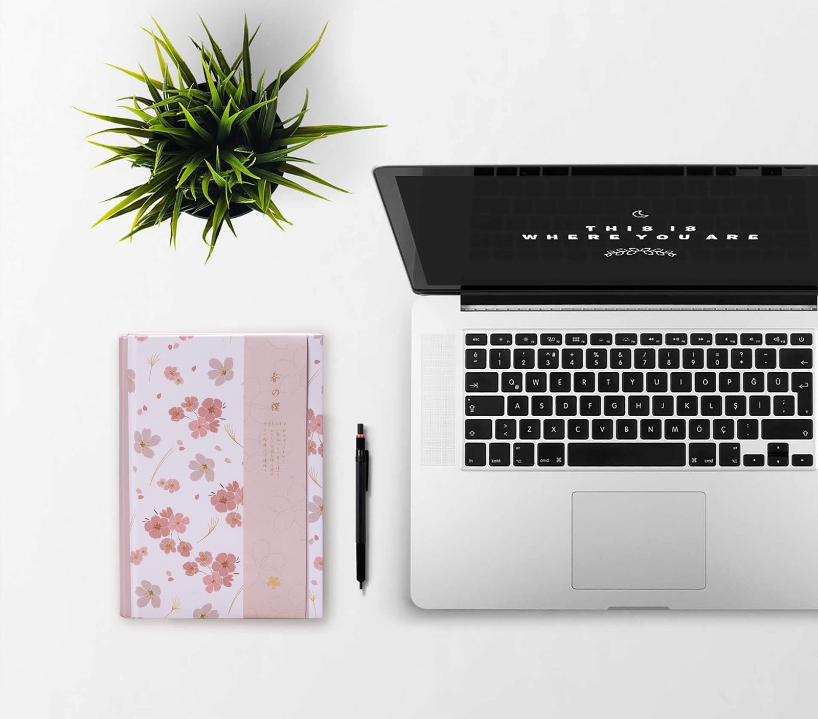A5 Pink Hardcover Notebook Journal,Sakura Grid Diary Book Premium Paper 5.1X …