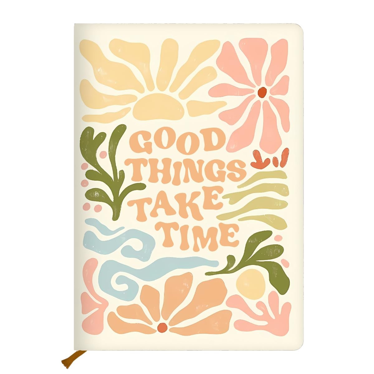Hardcover Ruled Journal Notebook, Trendy Preppy Multi 1159
