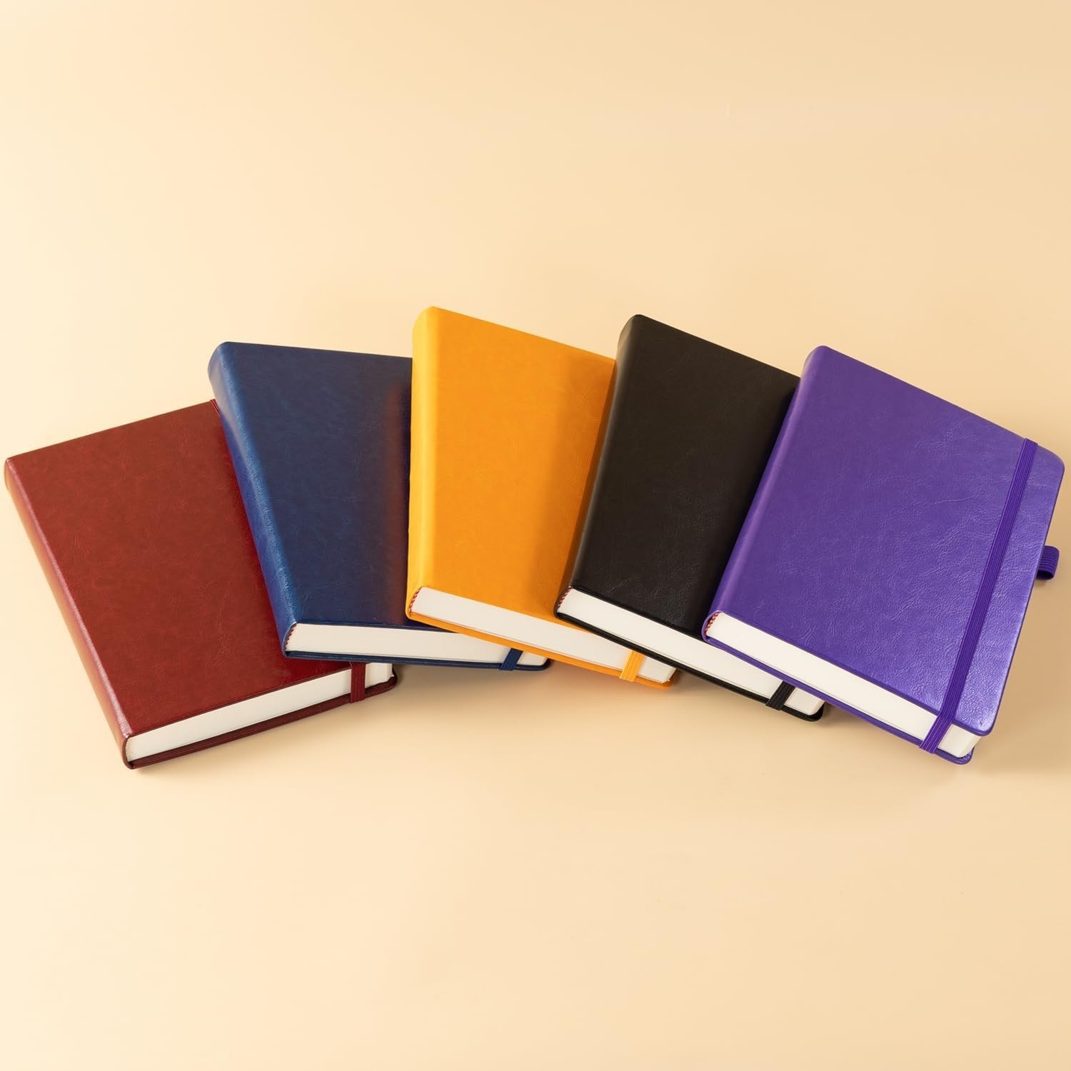 Hardcover Lined Notebook Journal for Writing, 320 Pages Leather Thick College Ru
