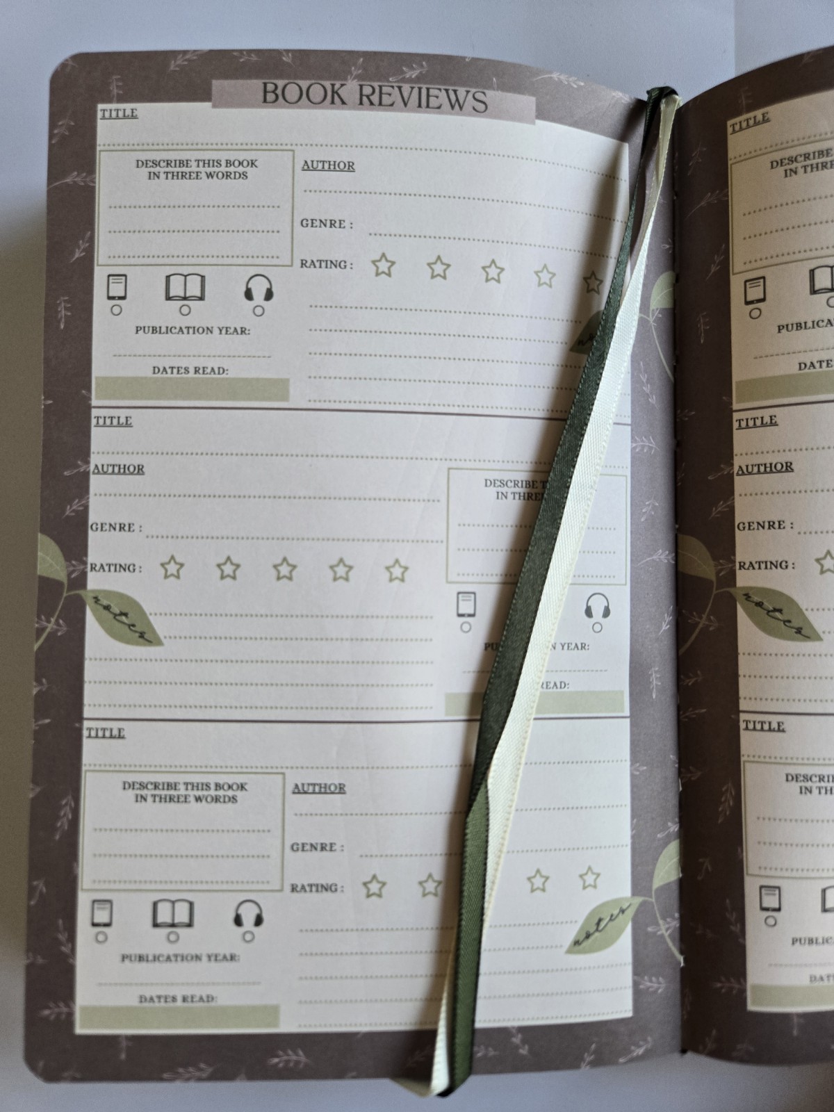Owlcrate Reading Planner Journal Notebook Any Year Ribbon Bookmarks New