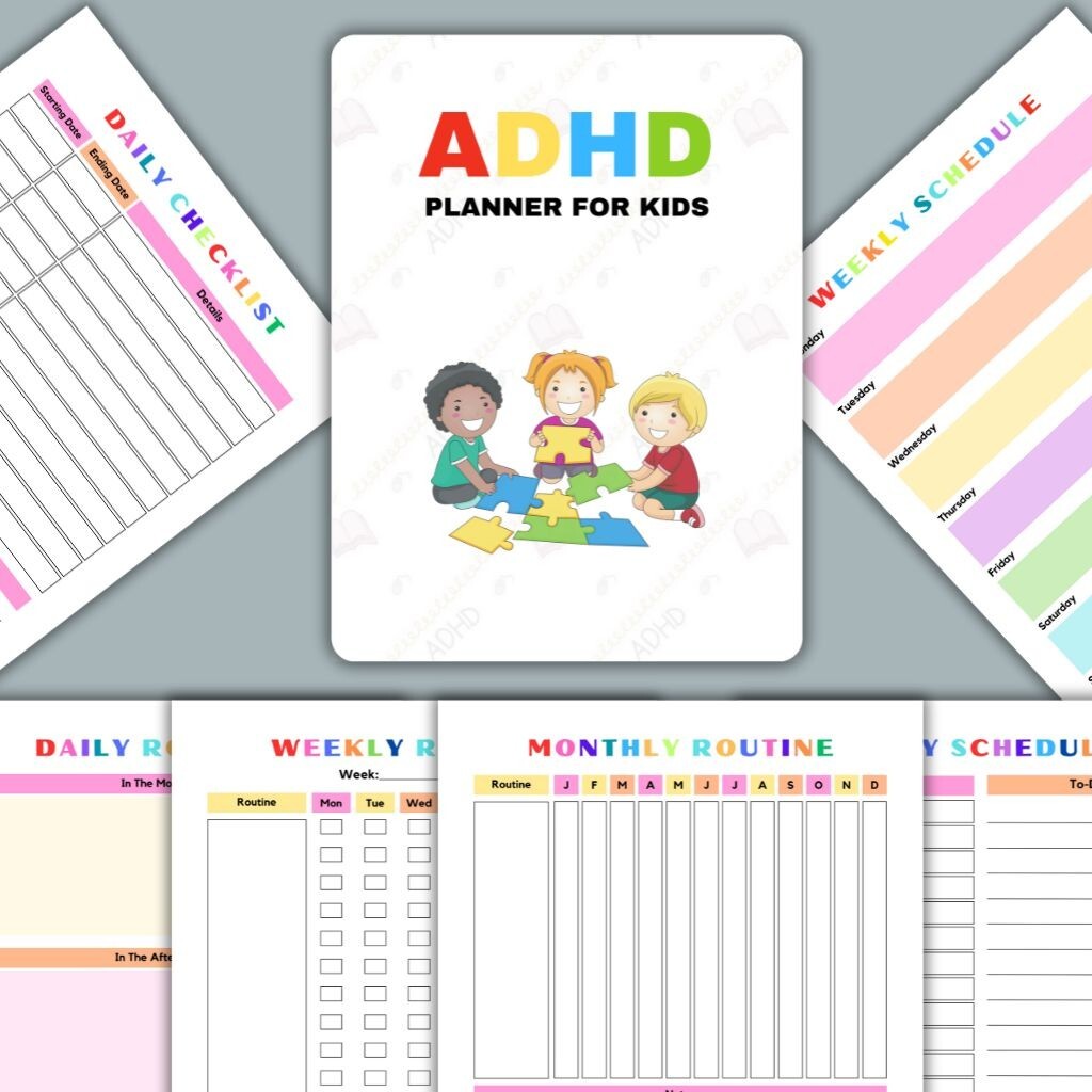 ADHD Planner for Kids | Printable Daily Routine & Focus Organizer