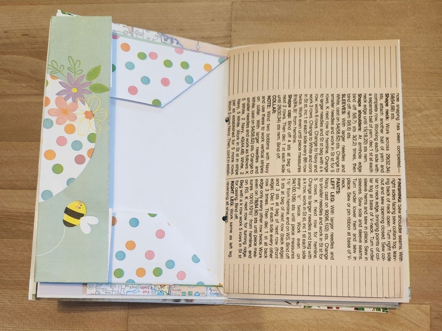 Handmade Junk Journal 90 pages Colorful & Bright 6×6.5″