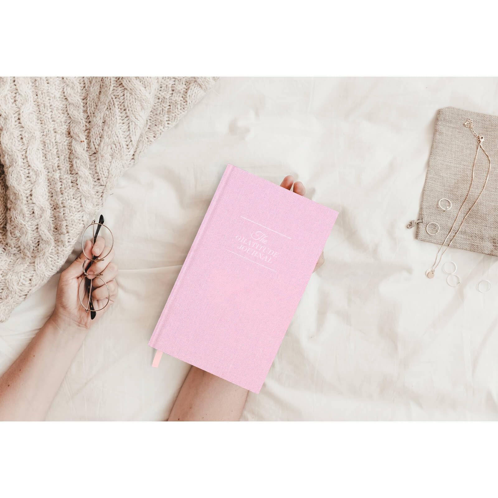 The Gratitude Journal – for More Mindfulness, Happiness, 5×8 inches, Pink