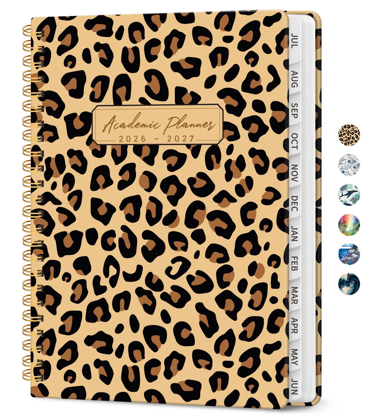 Planner 2026–2027, Weekly & Monthly Academic (6.3″x8.5″)a5, A-Leopard
