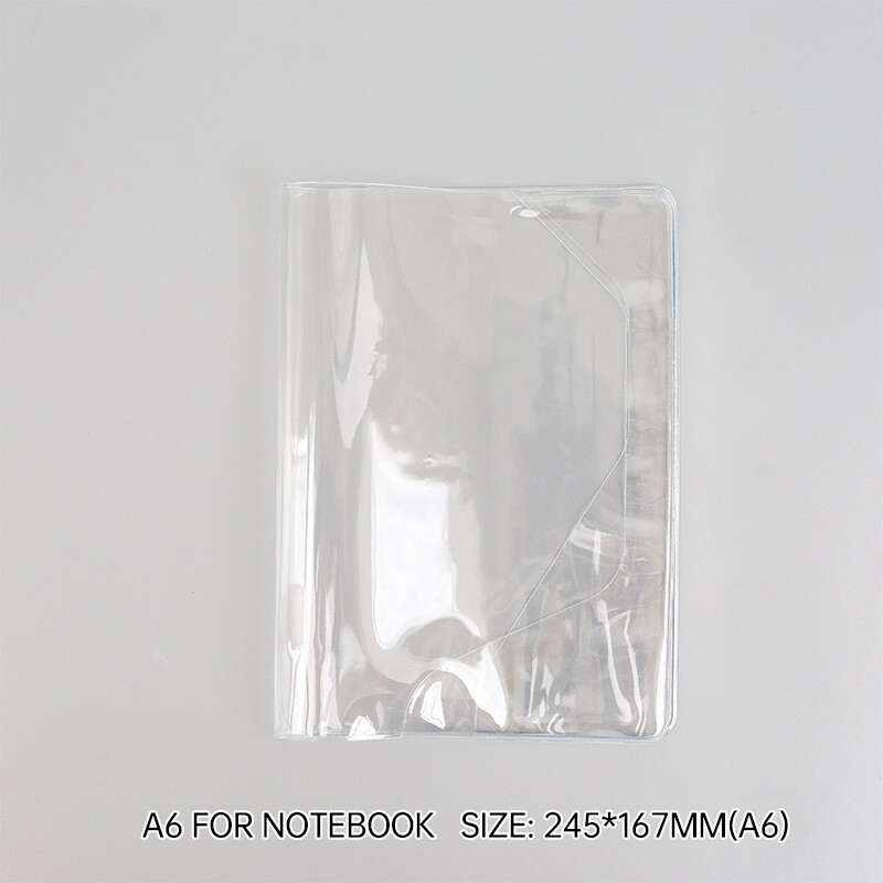 PVC Transparent Notebook Cover A5/A6 Waterproof Journal Planner Protective Cover