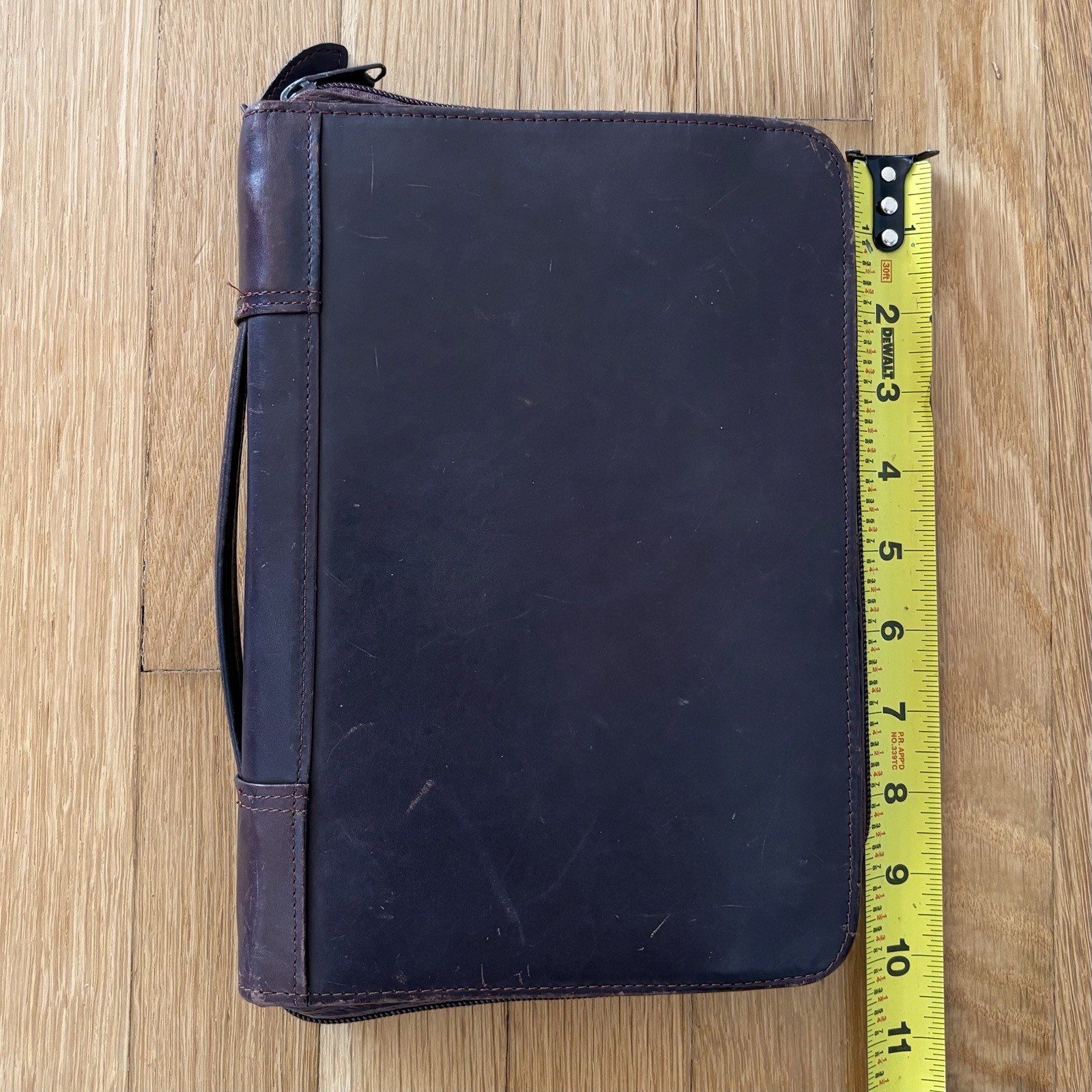 Vintage Wilsons Leather Agenda Planner Portfolio Binder 10×7 Brown 3 Ring Zipper