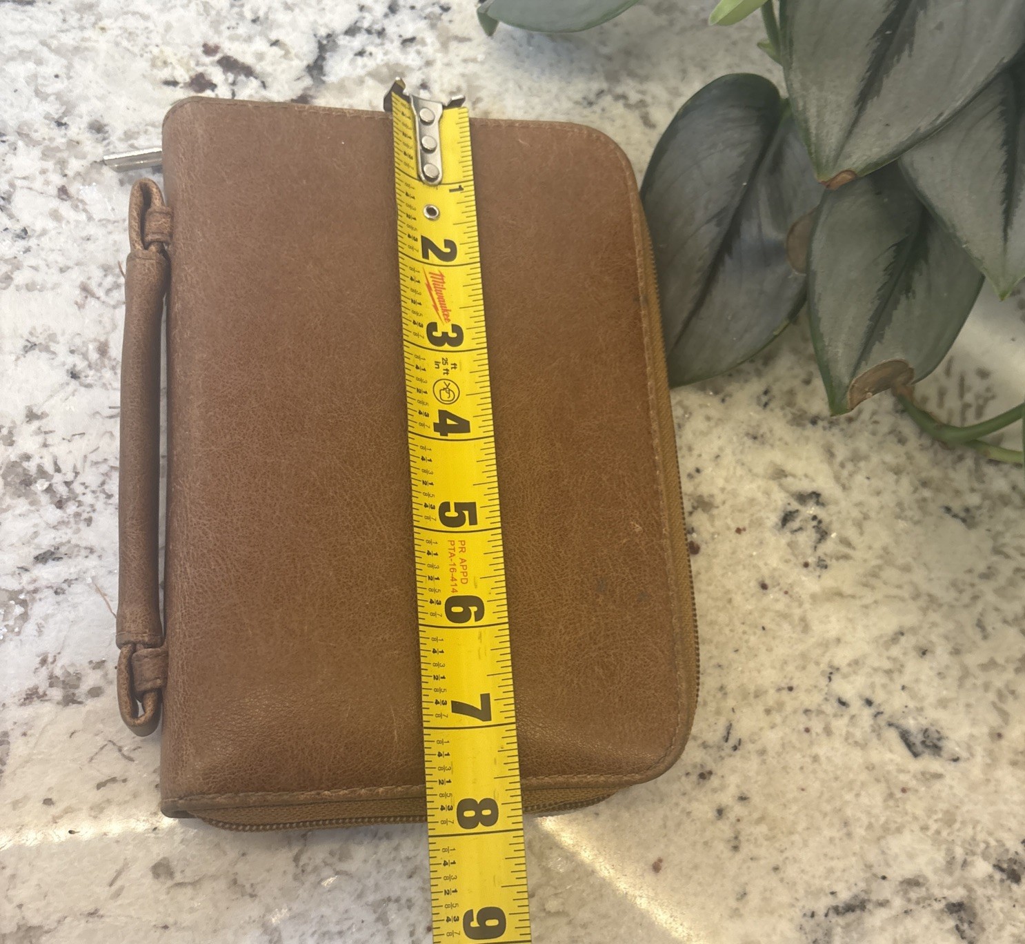 Franklin Covey? Compact Brown Leather Planner Organizer Wallet Binder READ