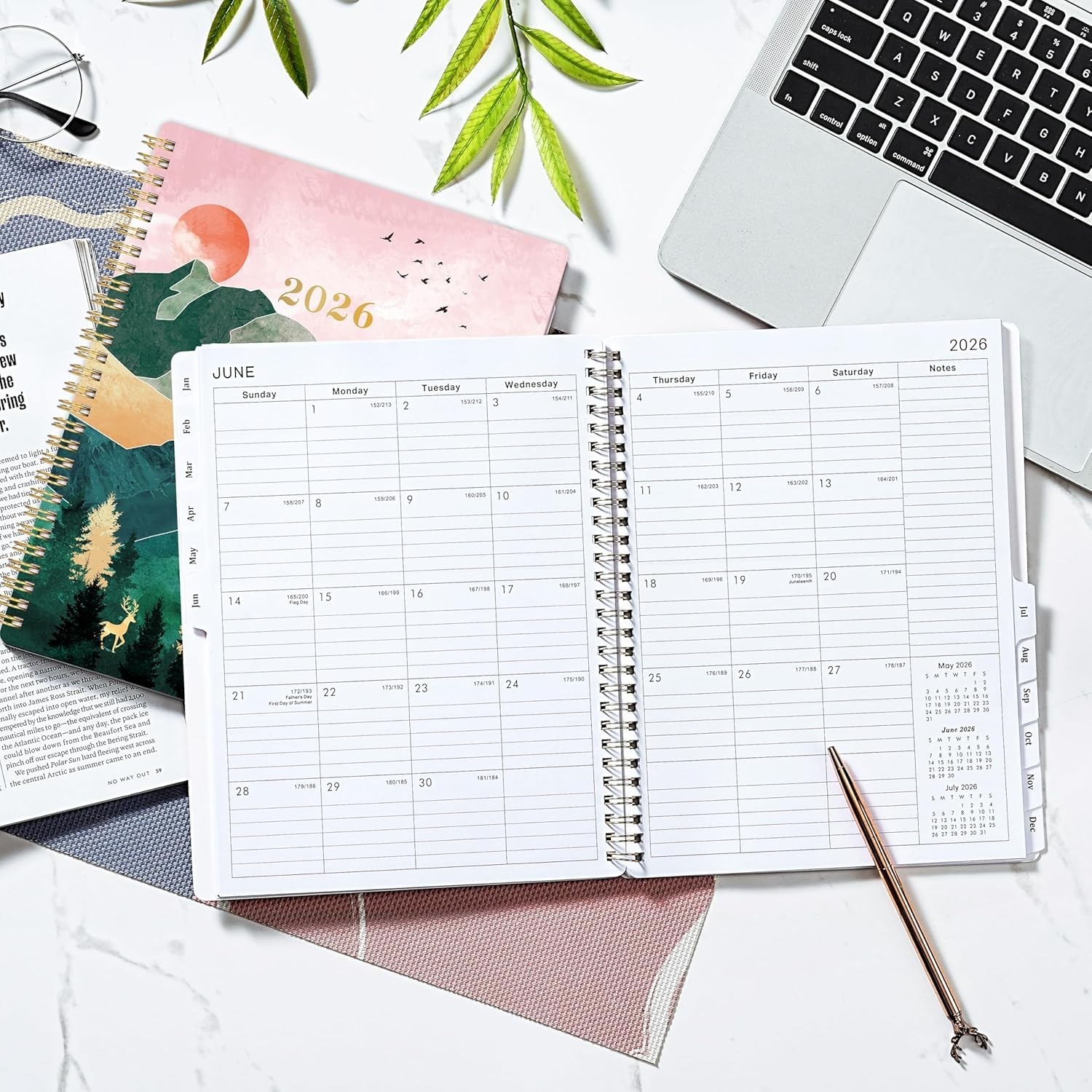 Comprehensive 2026 Planner: 8” x 10” with Contact Pages & Holiday Overview