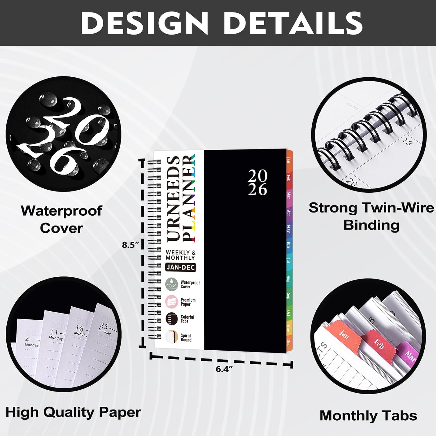 2026 Planner – 2026 Weekly Monthly Planner from Jan. 2026 – Dec. 2026, 2026 Cale