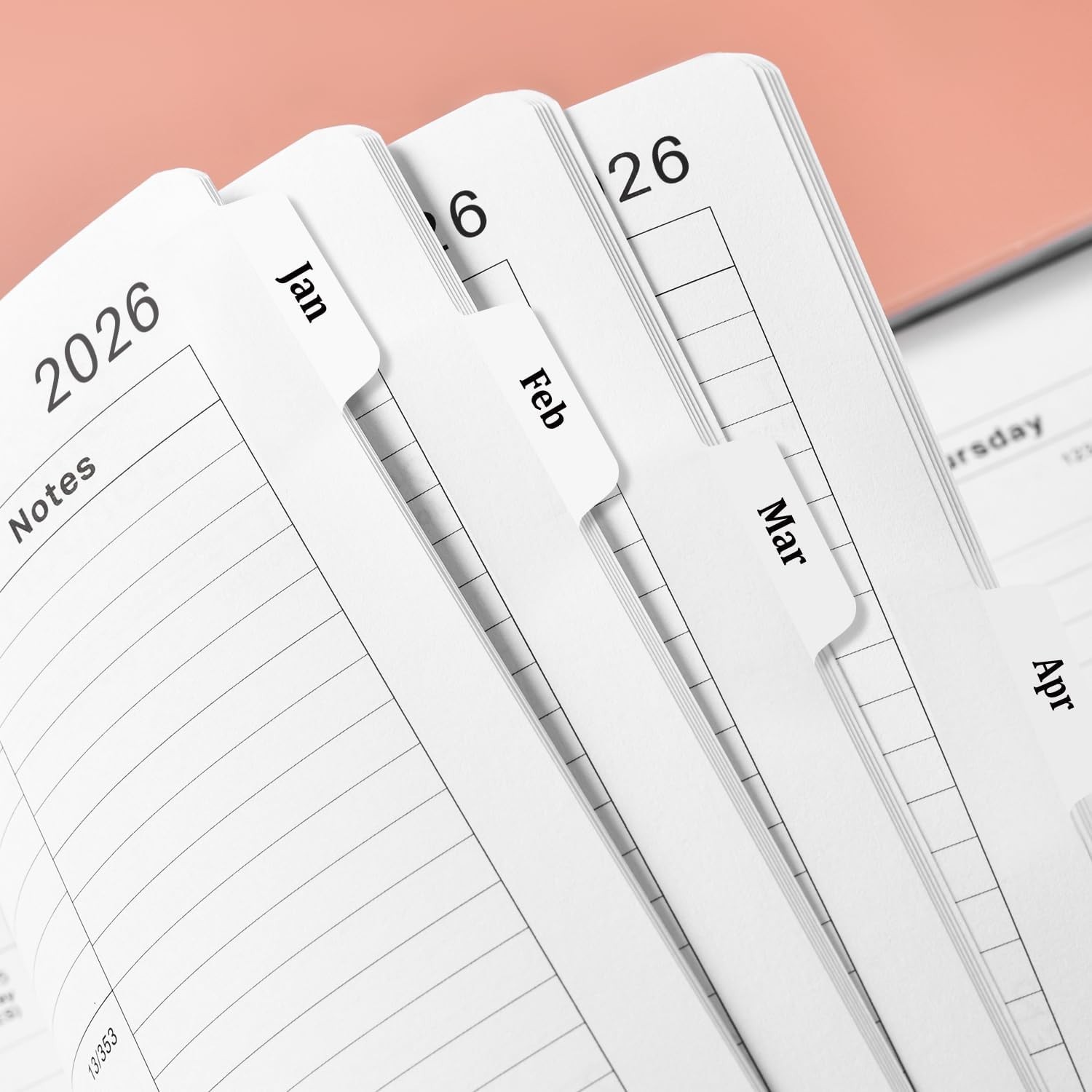 2026 Calendar Planner – Waterproof 8″ x 10″ with Twin-Wire Binding – Rose Gold