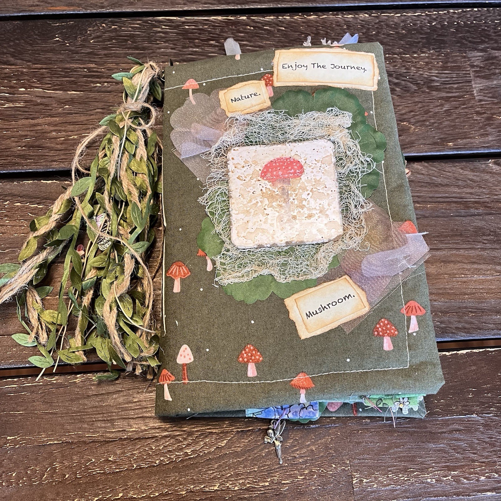 Mushroom Nature Junk Journal Woodland Softcover Decorated 3 Signatures