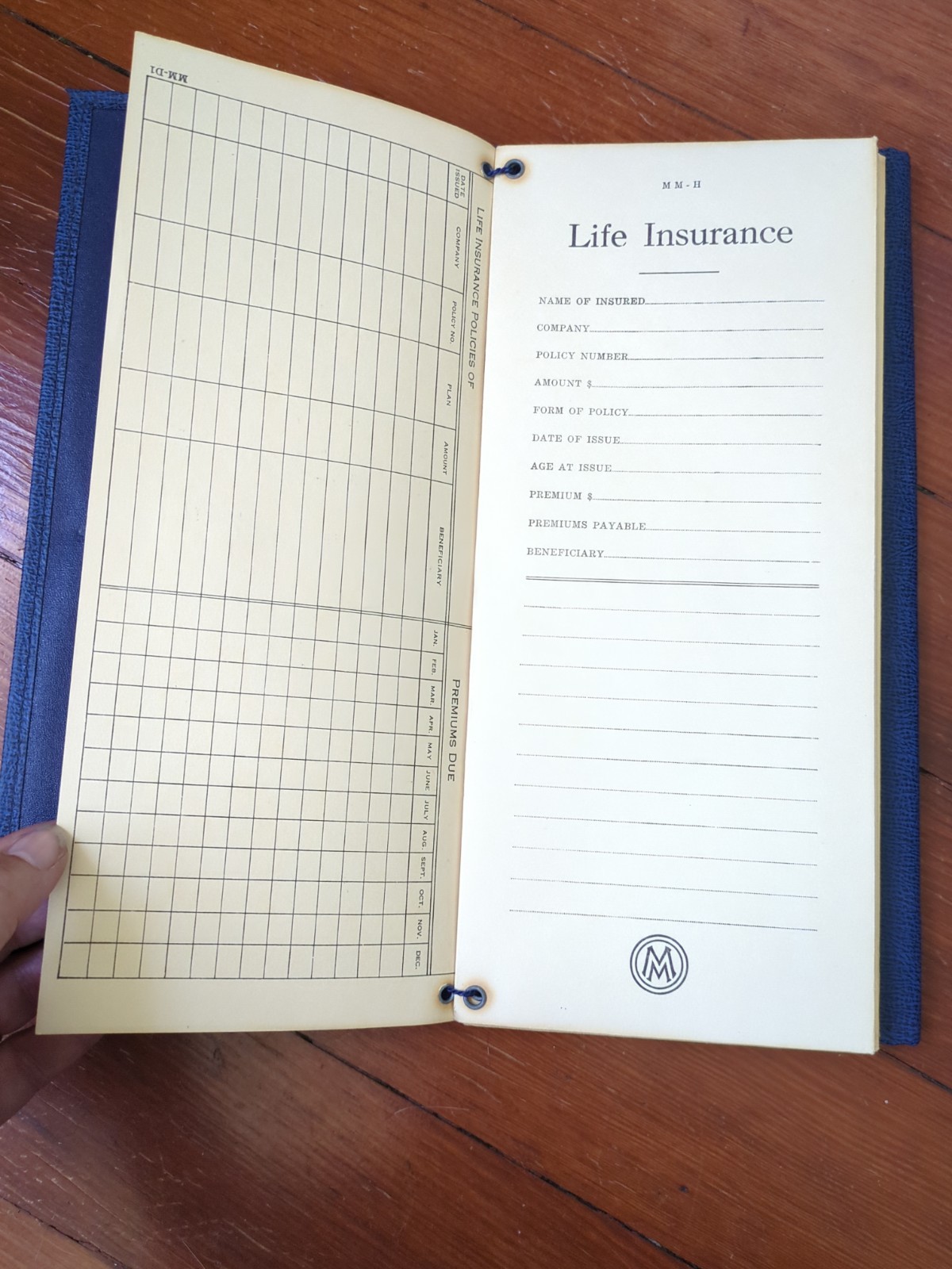 Vintage “Insurance Papers” document Wallet/Portfolio Folder