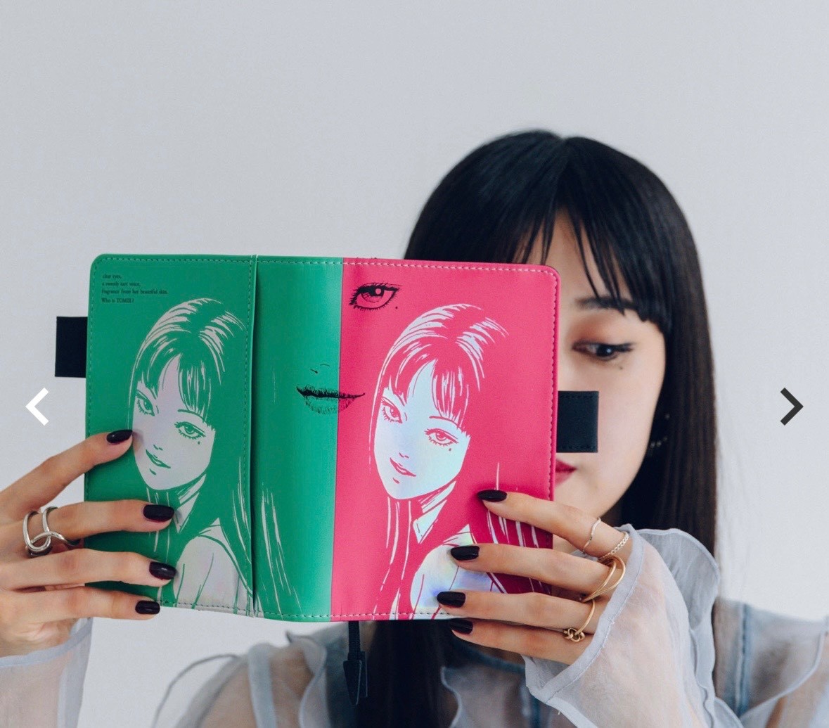 Junji Ito Tomie Hobonichi Techo Cover Set A6 Smirk & A5 Memory Rare Japan