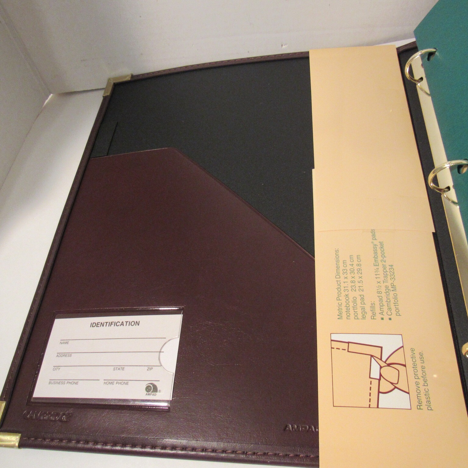 Cambridge Professional Trapper Portfolio Burgundy Notebook 13 x 12 1/4 in