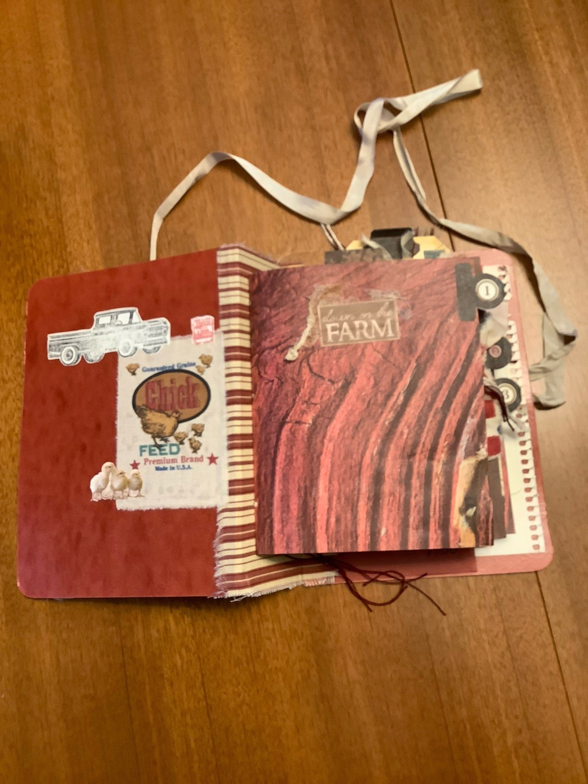 Handcrafted Junk Journal Farm Country Animals 1 Of A Kind Recycled Papers