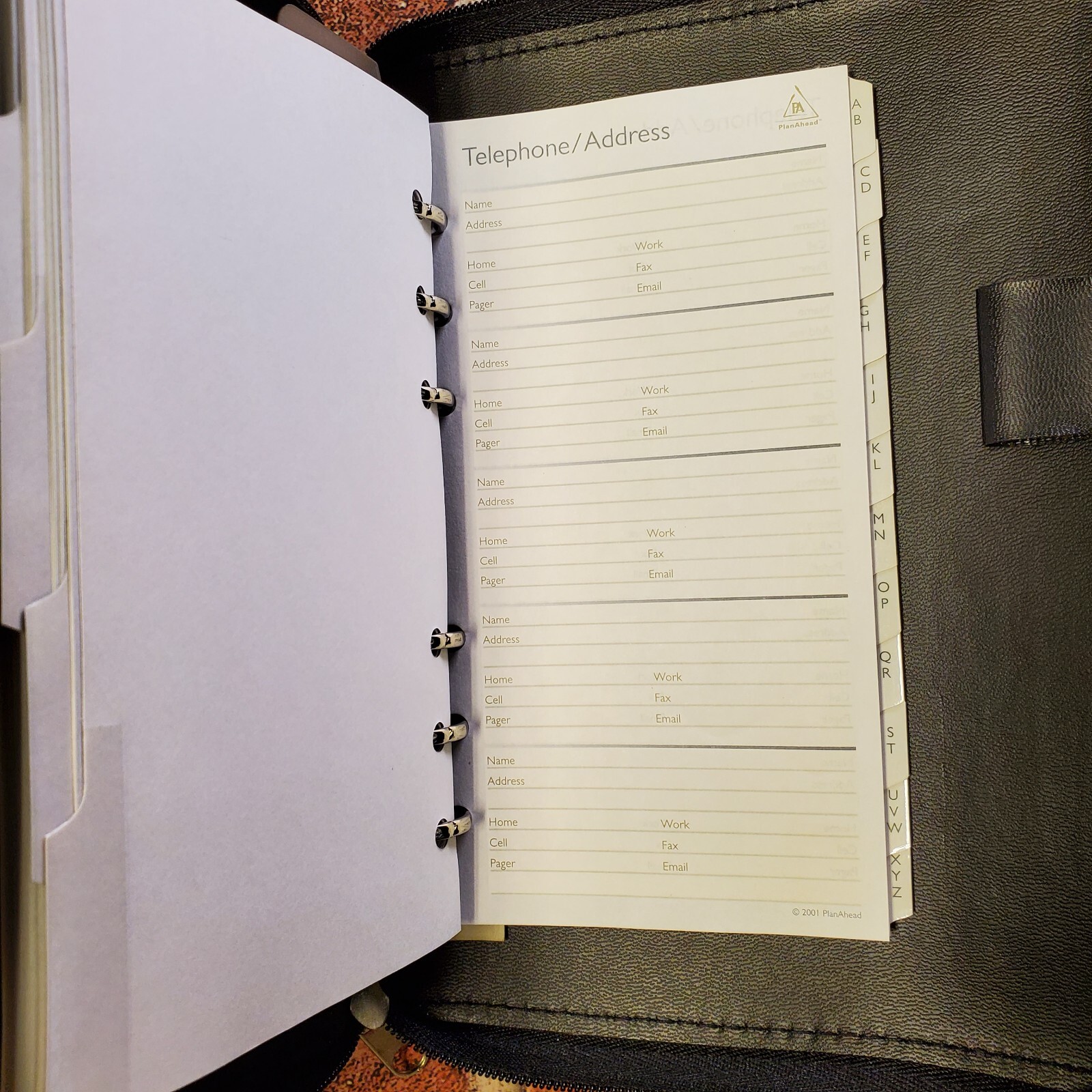 Vintage Ultimate Organizer Black, PlanAhead 6 Rings, Unused w/tags