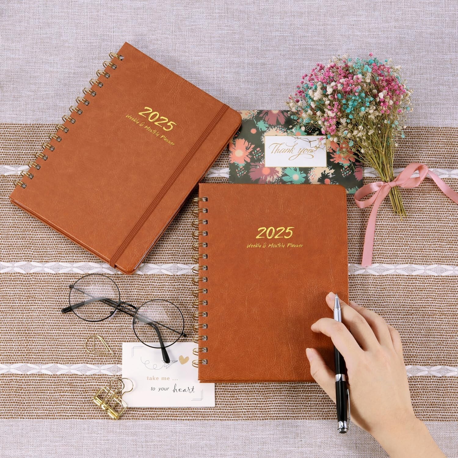 Planner 2025 – Weekly & Monthly 2025 Planner with Twin-Wire Binding, JAN 2025 –