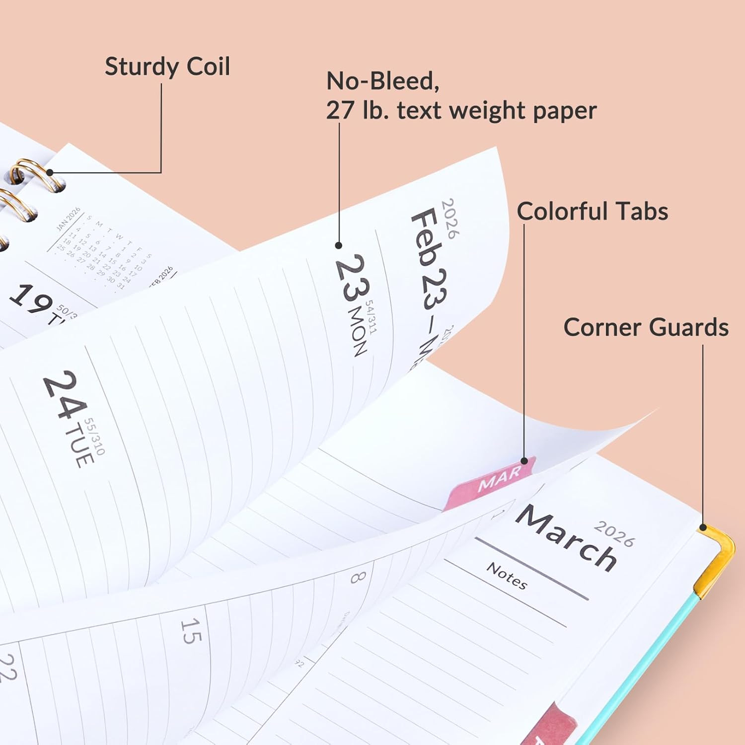 2026 Planner, Weekly and Monthly Calendar Planner for Women, Jan 2026 – Dec 2026
