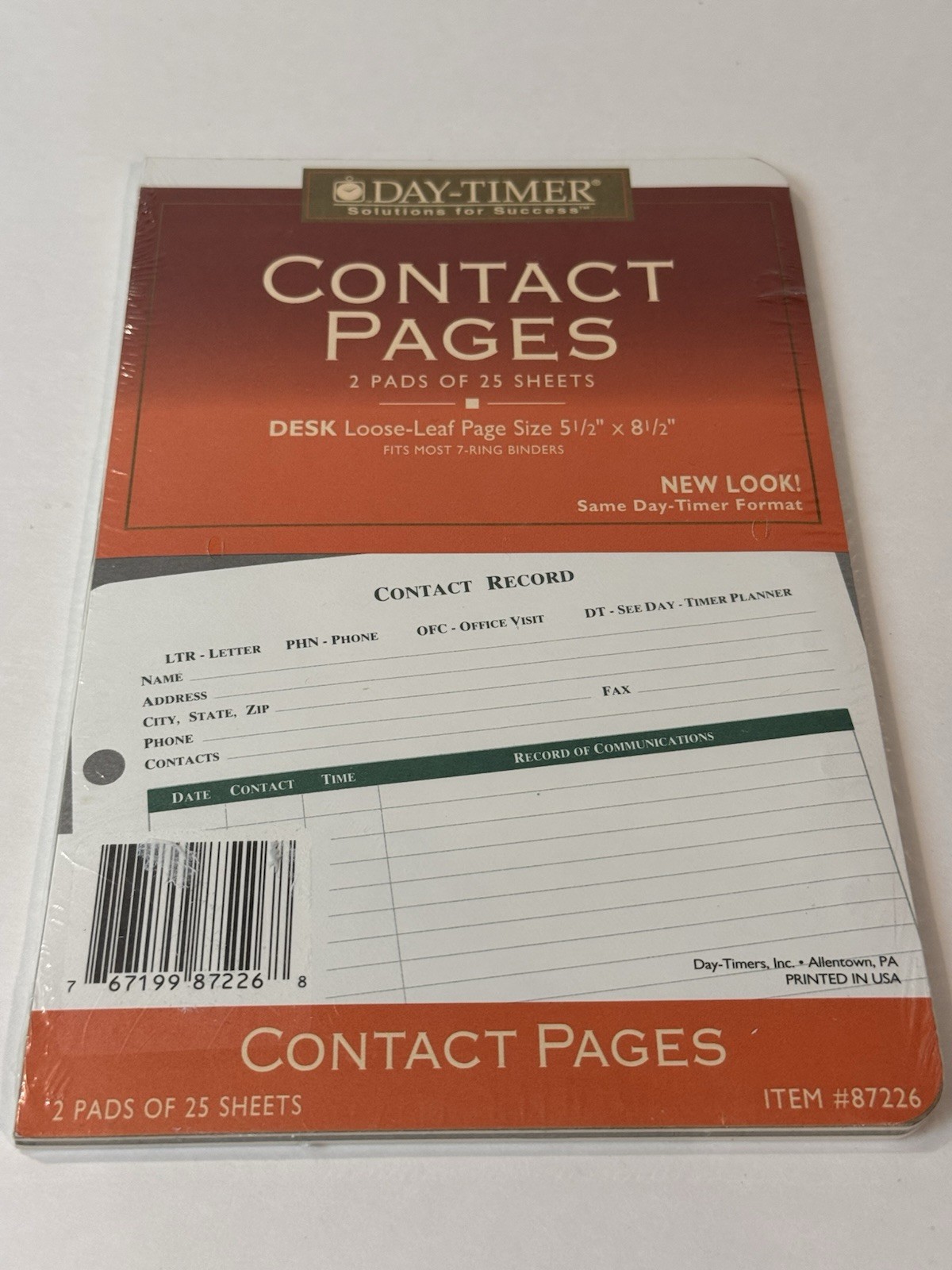 VTG Daytimer 1994 Refills Lot Lined Pages Project Contact Pages Blank Tabs NOS