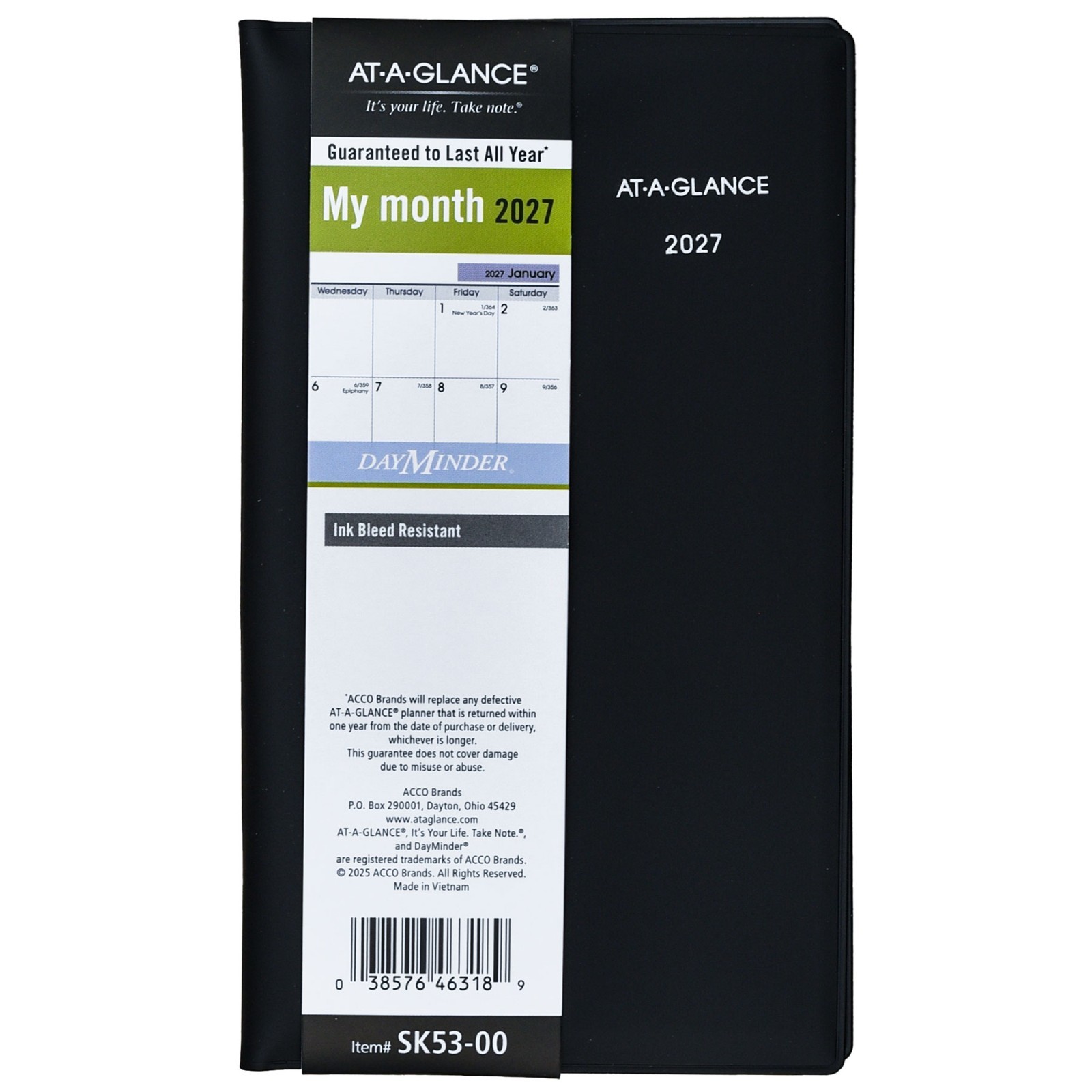 2026 At-A-Glance DayMinder SK53-00 Monthly Pocket Planner, 3-1/2 x 6″