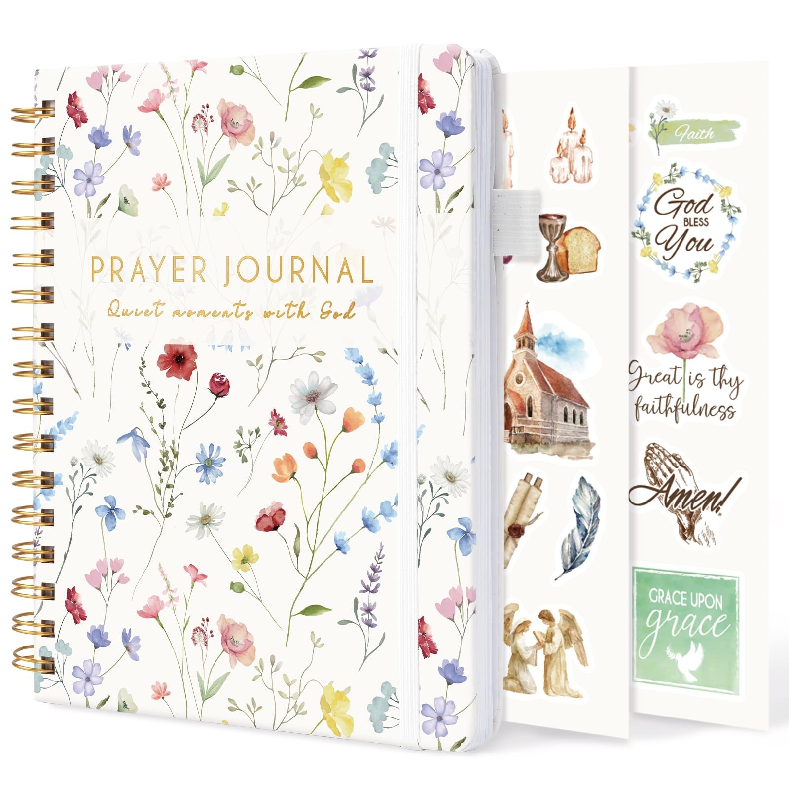 Prayer Journal for Women – Bible with 8.5″L x 6.57″W, Wild Flower