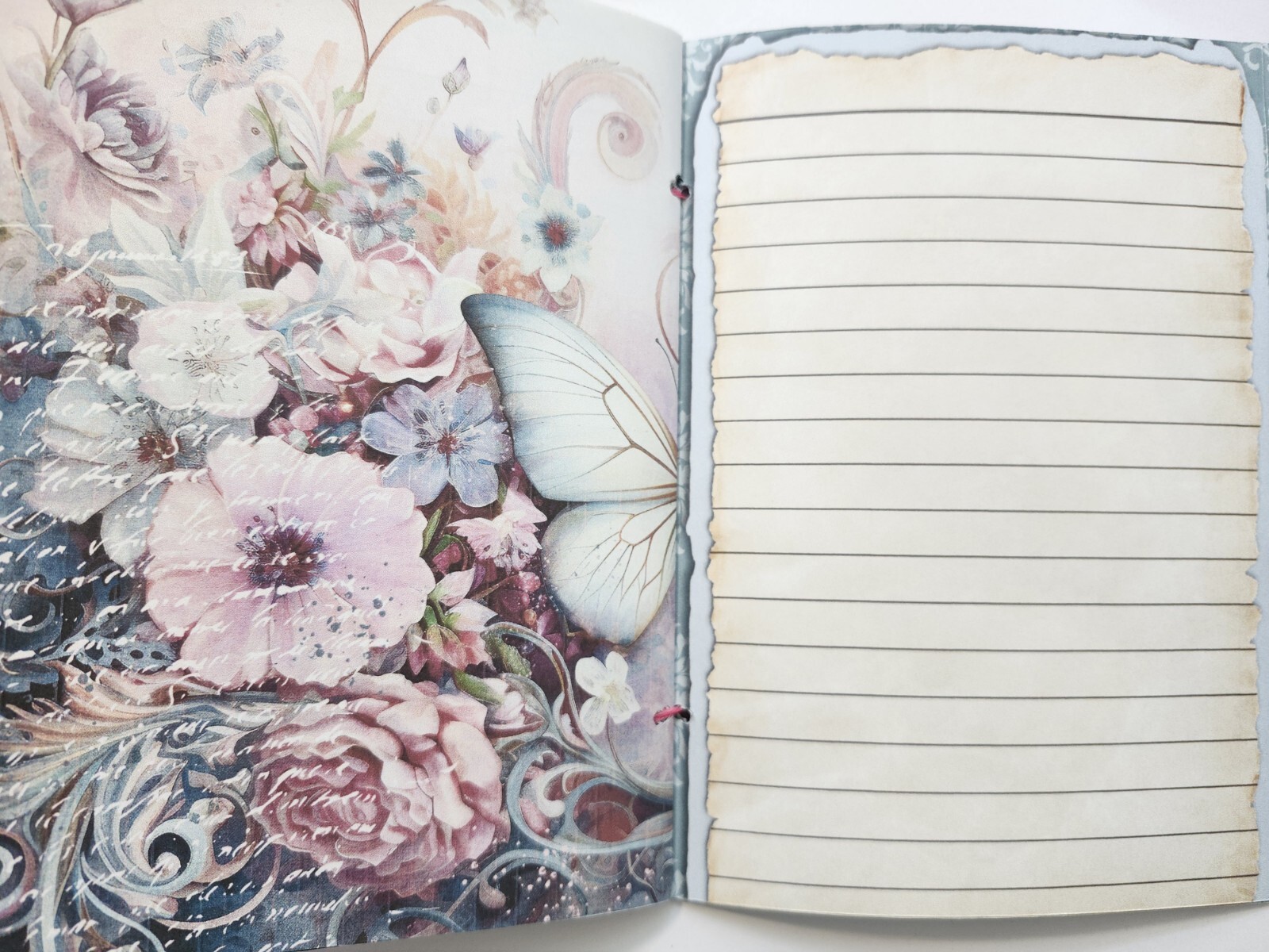 Junk Journal Booklet “BEAUTIFUL BUTTERFLIES” HANDMADE Cards, Pockets, Ephemera